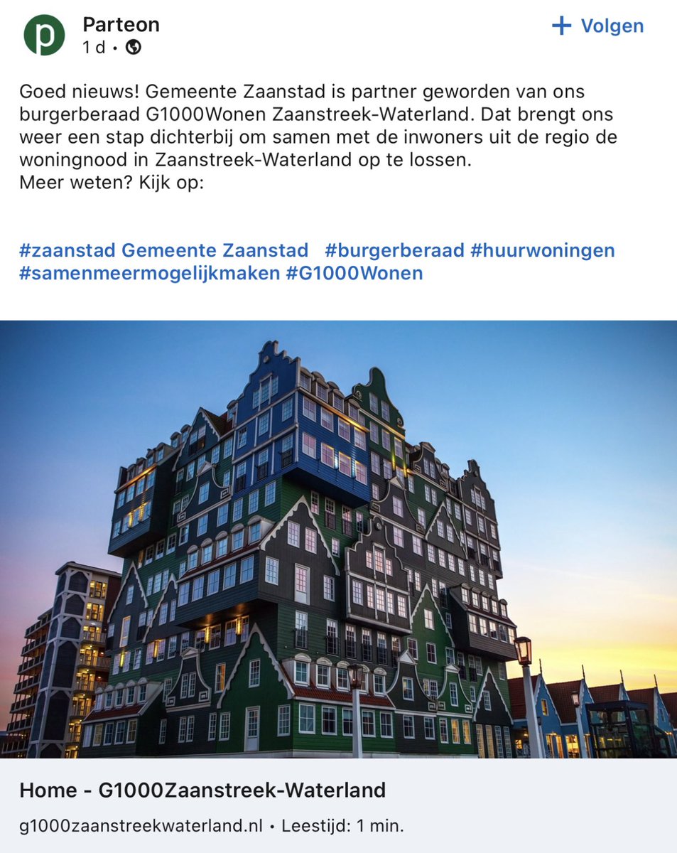 Wat een mooie ontwikkeling! Ik hoop dat alle gemeenten uit de regio Zaanstreek-Waterland partner zullen worden om samen dit burgerberaad-avontuur aan te gaan. #burgerparticipatie #burgerberaad #G1000