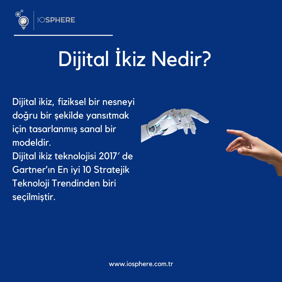 IoSphere IoT Çözümleri (@iosphere_iot) on Twitter photo Dijital İkiz Nedir?
Siz dijital ikiz teknolojisinin hangi sektöre daha faydalı olacağını düşünüyorsunuz?
Web Sitemiz: iosphere.com.tr
#dijitalikiz #iot #iotproject #yapayzeka #ai #teknoloji #digitalmarketing #dijitalpazarlama Dijital İkiz Nedir?
Siz dijital ikiz teknolojisinin hangi sektöre daha faydalı olacağını düşünüyorsunuz?
Web Sitemiz: iosphere.com.tr
#dijitalikiz #iot #iotproject #yapayzeka #ai #teknoloji #digitalmarketing #dijitalpazarlama