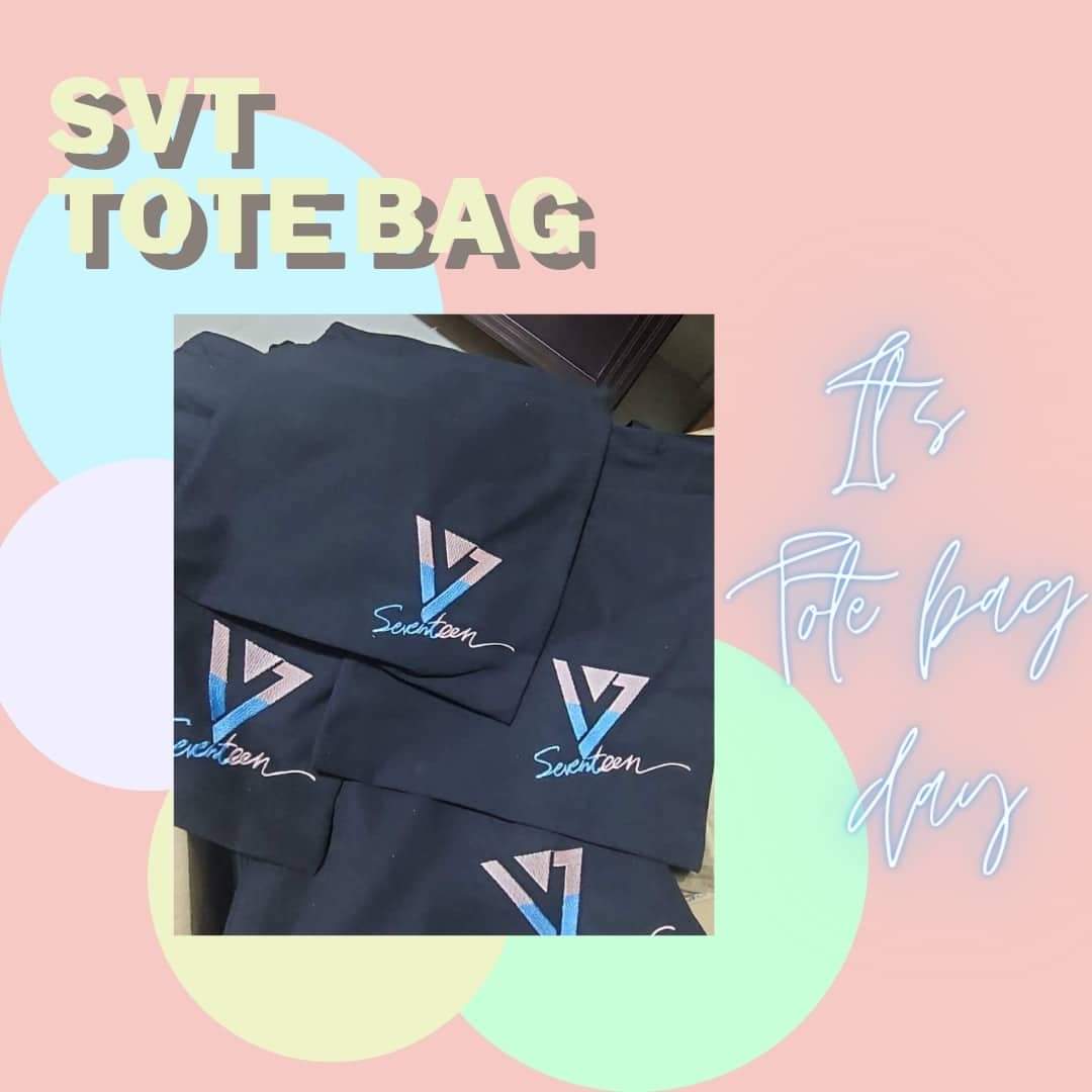 bytheTeaTas's tweet photo. SVT TOTE BAGS ✨
Team Concert/Bahay/Labas ka man, perfect eto for your essentials.
It's the "tote" that counts khit di man ikaw naka score ng tix,ur 💓 for them matters.
Order form: https://t.co/EquuBwyf2M
#BeTheSuninManila
#BeTheSunInMNLSALE
🏷️ svt ph wts lfb carats bets https://t.co/lcJxfPFDMn