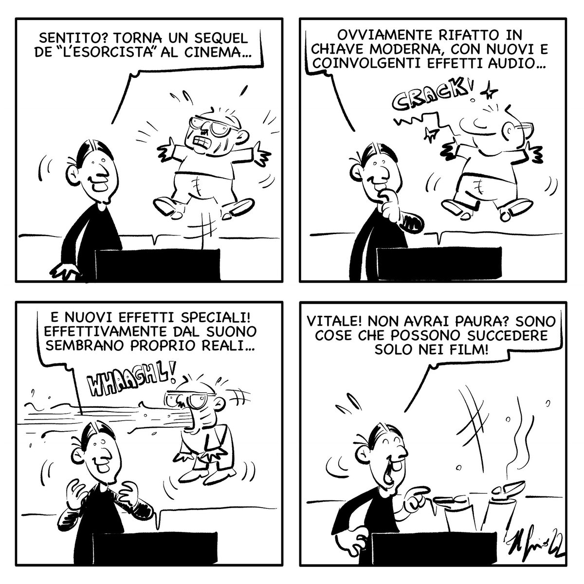 capogriso's tweet photo. Esci da questo corpo

#mrpidgen #pidgen #piccione #strisce #strisceafumetti #fumetti #storie #vignette #comico #italiancomics #ig_italia #balloon #freddure #italiancomics #satira #kindle #amazon #libro #striscialanotizia #esorcista #filmhorror https://t.co/MDZWE1p1BT