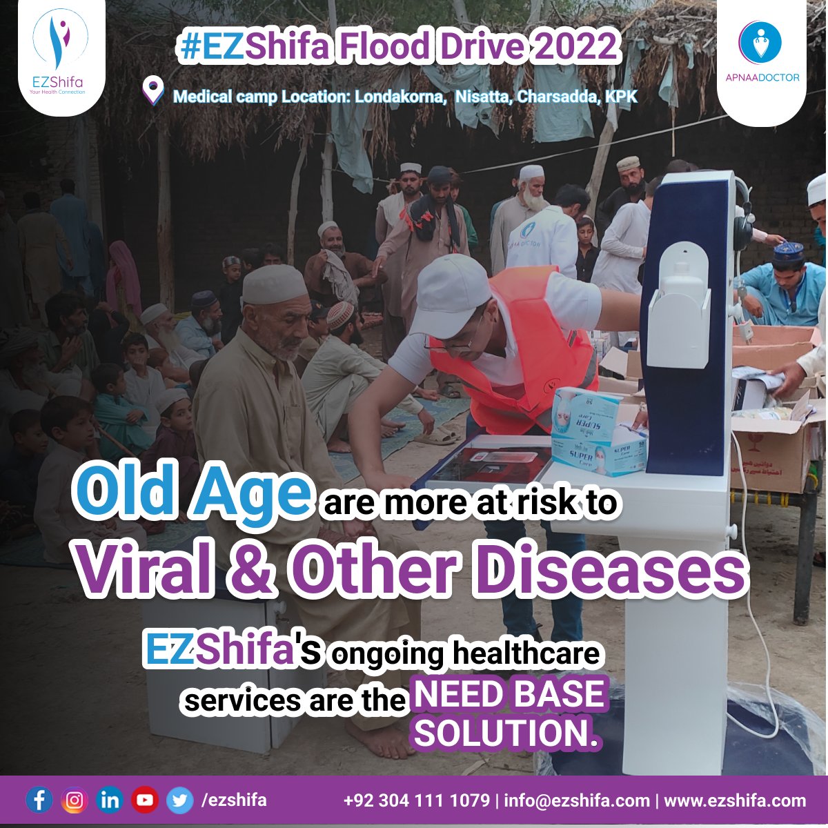 ezshifa's tweet photo. EZShifa APNAA Doctor Kiosk is a Perfect Solution to meet the Healthcare needs of Flood-Affected Areas where there is no Healthcare Infrastructure, Affordability and Accessibility.
https://t.co/71BQmZENAH

#ezshifaflooddrive2022
#FloodsInPakistan2022 https://t.co/UqhaFjfMjD