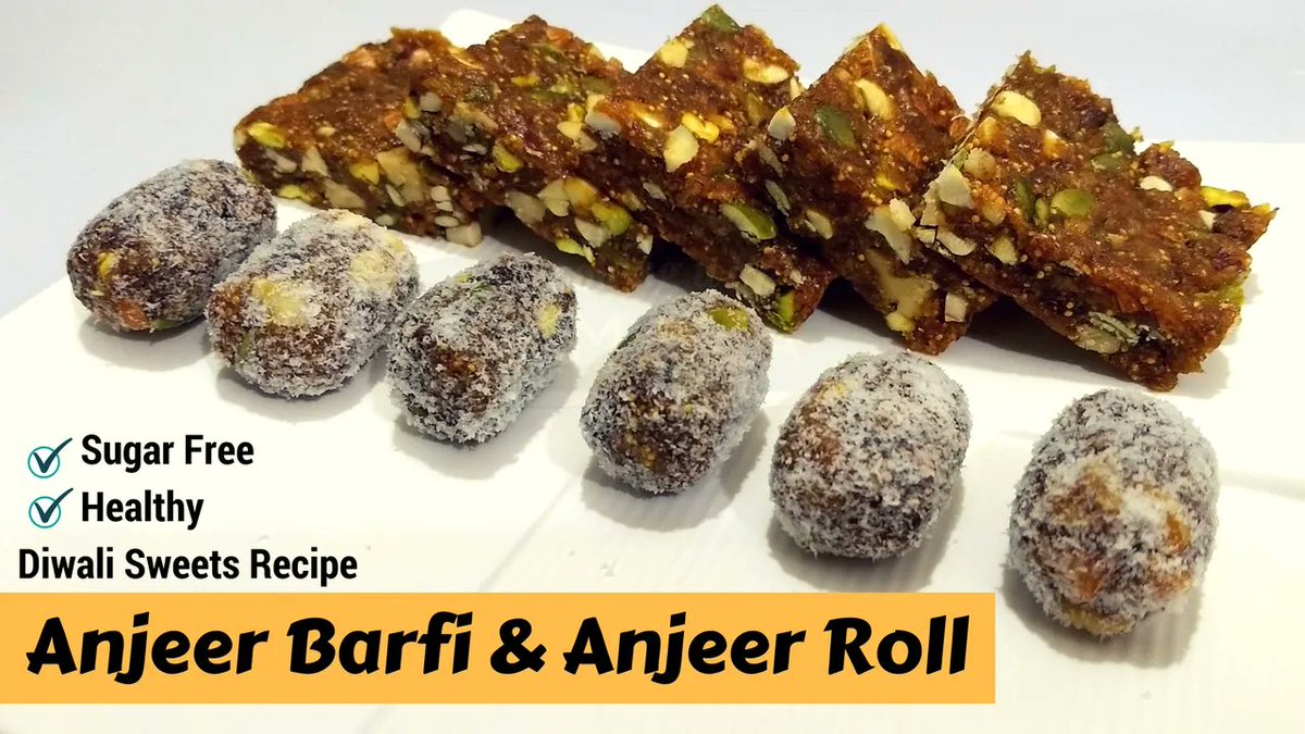 CookingwidSmita's tweet photo. Diwali Special | Sugar-Free  | Anjeer Barfi &amp; Anjeer Roll Recipe 

Text Recipe – https://t.co/5b8osuOlLw
Video Recipe – https://t.co/6C5X5L9pwf

#AnjeerBarfi #AnjeerRoll #SugarFree #Sweets #Diwali #Recipe https://t.co/aGg1QPSM7n