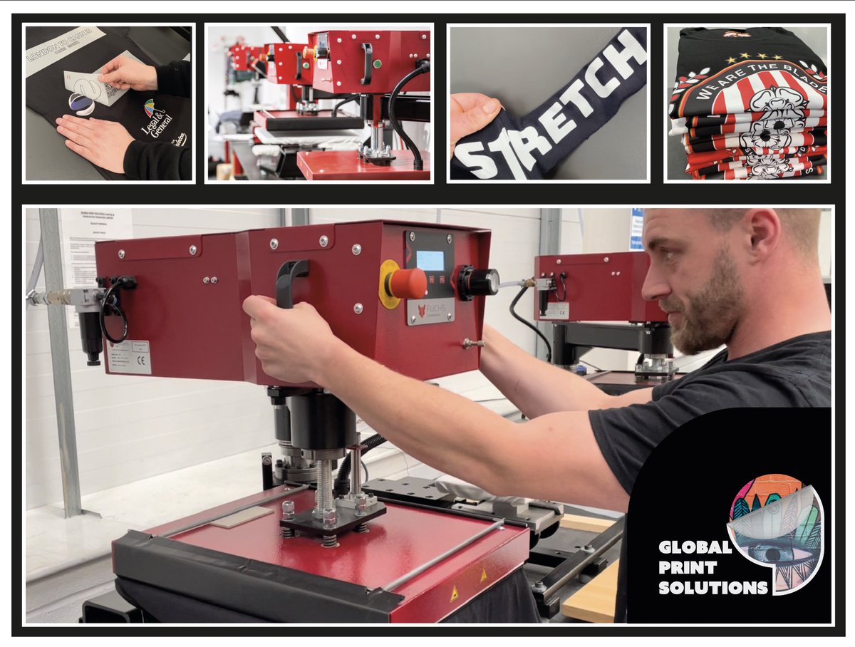 We offer a professional #heatpressing service on our #FUCHS heat presses. Over the last 7 years, we have built a great partnership with FUCHS in Germany &amp; are proud to be their sole UK &amp; Ireland #heatpress #distributor &amp; #SUFC fans