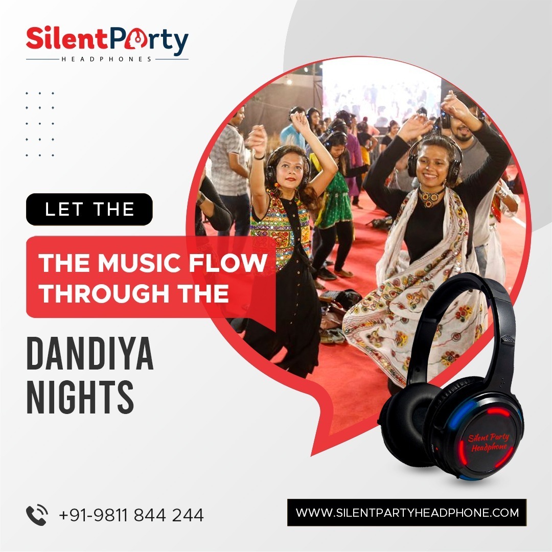 HeadphoneSilent's tweet photo. Put your Dandiya shoes on and get into the groove with Silent Party Headphones! 

Rent top-end Silent Headphones and dance the night away!

Book now: +91 - 9811 844 244

Read More: https://t.co/UZ9OjUlAMf

#silentdisco #silentgarba #silentdiscoheadphone #navratri2022 #navratri https://t.co/7TCyg3tKlP