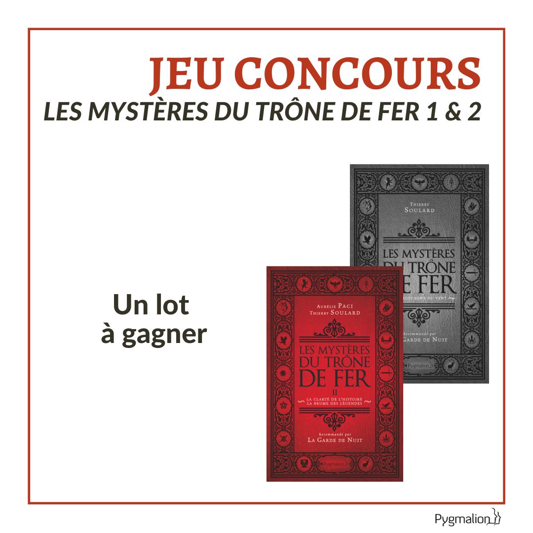 ed_Pygmalion's tweet photo. #Jeuconcours
Pour tenter de remporter "Les Mystères du Trône de Fer" 1 & 2, rien de plus simple :
👉 Follow;
👉 RT.
Le gagnant sera tiré au sort et contacté par MP lundi prochain. Bonne chance 🍀
#tronedefer #georgerrmartin #fantasy #livre #livreaddict #book #booklover https://t.co/j3VSV01SWS