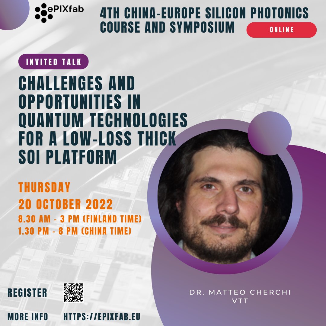 ePIXfab (@epixfab) on Twitter photo Proudly presenting Dr. Matteo Cherchi <a href="/VTT/">VTT</a> as a speaker at a free online symposium on #siliconphotonics on Oct. 20. More info: lnkd.in/exNgqNRZ
Register: lnkd.in/gmgGseRf
Speakers incl. NOEIC <a href="/lightelligence/">Lightelligence</a> @Soitec_EN <a href="/lucedaphotonics/">Luceda Photonics</a> <a href="/FiberHomeGroup/">FiberHome</a> & others Proudly presenting Dr. Matteo Cherchi <a href="/VTT/">VTT</a> as a speaker at a free online symposium on #siliconphotonics on Oct. 20. More info: lnkd.in/exNgqNRZ
Register: lnkd.in/gmgGseRf
Speakers incl. NOEIC <a href="/lightelligence/">Lightelligence</a> @Soitec_EN <a href="/lucedaphotonics/">Luceda Photonics</a> <a href="/FiberHomeGroup/">FiberHome</a> & others