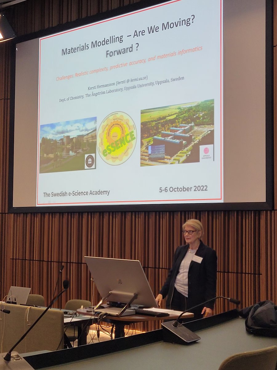 Andreas Hellander (@a_hellander) on Twitter photo So great to be at the Swedish e-science Academy organized by #essenceofescience! Two days of scientific exchange between colleagues nationally, and in particular from the partner universities @UU_University <a href="/UmeaUniversity/">Umeå University</a> <a href="/lunduniversity/">Lund University</a>.
Keynote day one by Kersti Hermansson. So great to be at the Swedish e-science Academy organized by #essenceofescience! Two days of scientific exchange between colleagues nationally, and in particular from the partner universities @UU_University <a href="/UmeaUniversity/">Umeå University</a> <a href="/lunduniversity/">Lund University</a>.
Keynote day one by Kersti Hermansson.