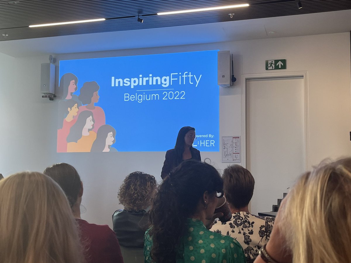 In a few moments a new group of 50 inspring women in tech will be announced. Can’t wait! So much positive energy in the room already #inspiringfifty