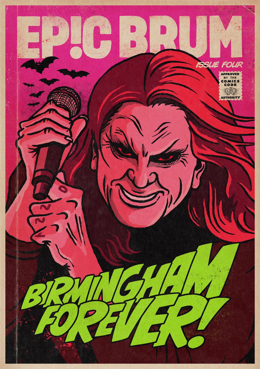 🚨 EP!C NEW POSTER 🚨

Issue Four of our <a href="/EpicBrumHQ/">Epic Brum</a> collection has landed! 

Entitled: Birmingham Forever
Featuring: <a href="/OzzyOsbourne/">Ozzy Osbourne</a>

We hope you like it. 🦇 

#B2022