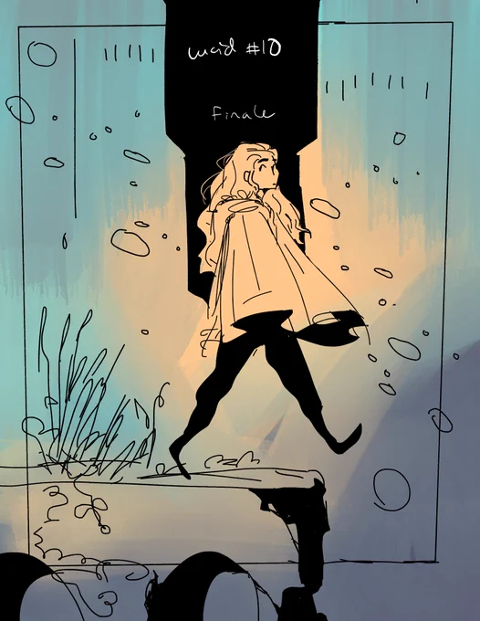 if you recall I've been working on this comic finale for the past couple of years and been mostly unable to make progress. Had some thoughts this week and think I might finally be able to wrap this up. In the meantime. Have some scrapped pages: https://t.co/DHjhnunW9v 
