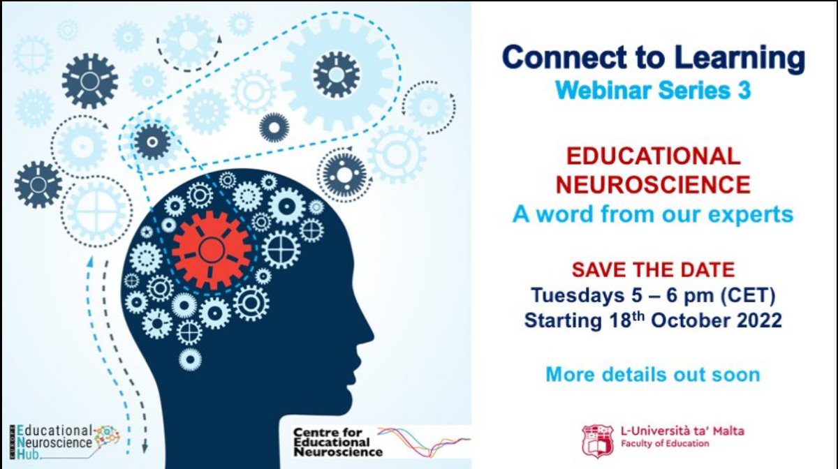 akirE_aelaG's tweet image. CONNECT TO LEARNING SERIES 3
EDUCATIONAL NEUROSCIENCE: A WORD FROM OUR EXPERTS

#connect2learning #cpd #educationalneuroscience