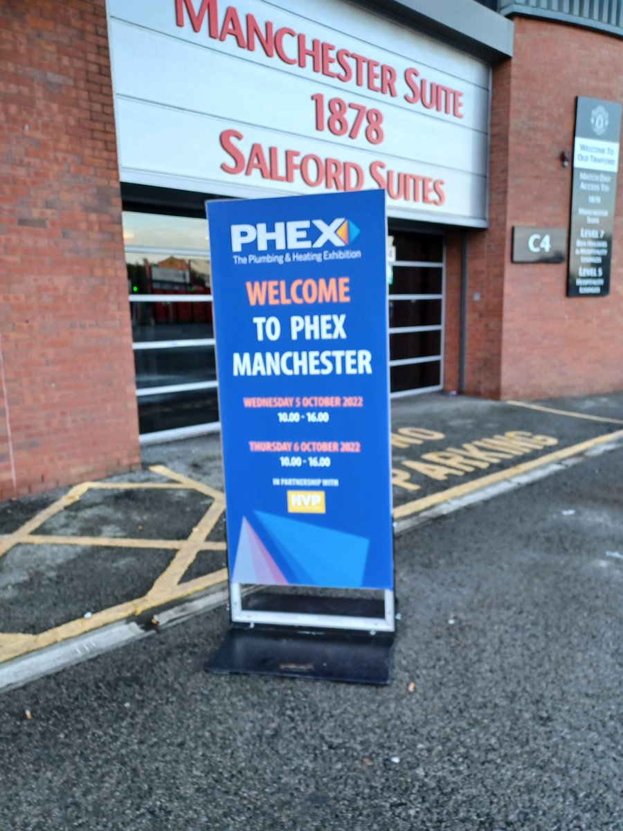 PhexShow's tweet photo. The sun has joined us ahead of day two at #PHEXManchester. Doors open at 10am. Join us for another day of freebies, competitions, product launches and maybe a cheeky pint or two #Plumbing #Heating #Exhibition https://t.co/WgM1aU3RaI