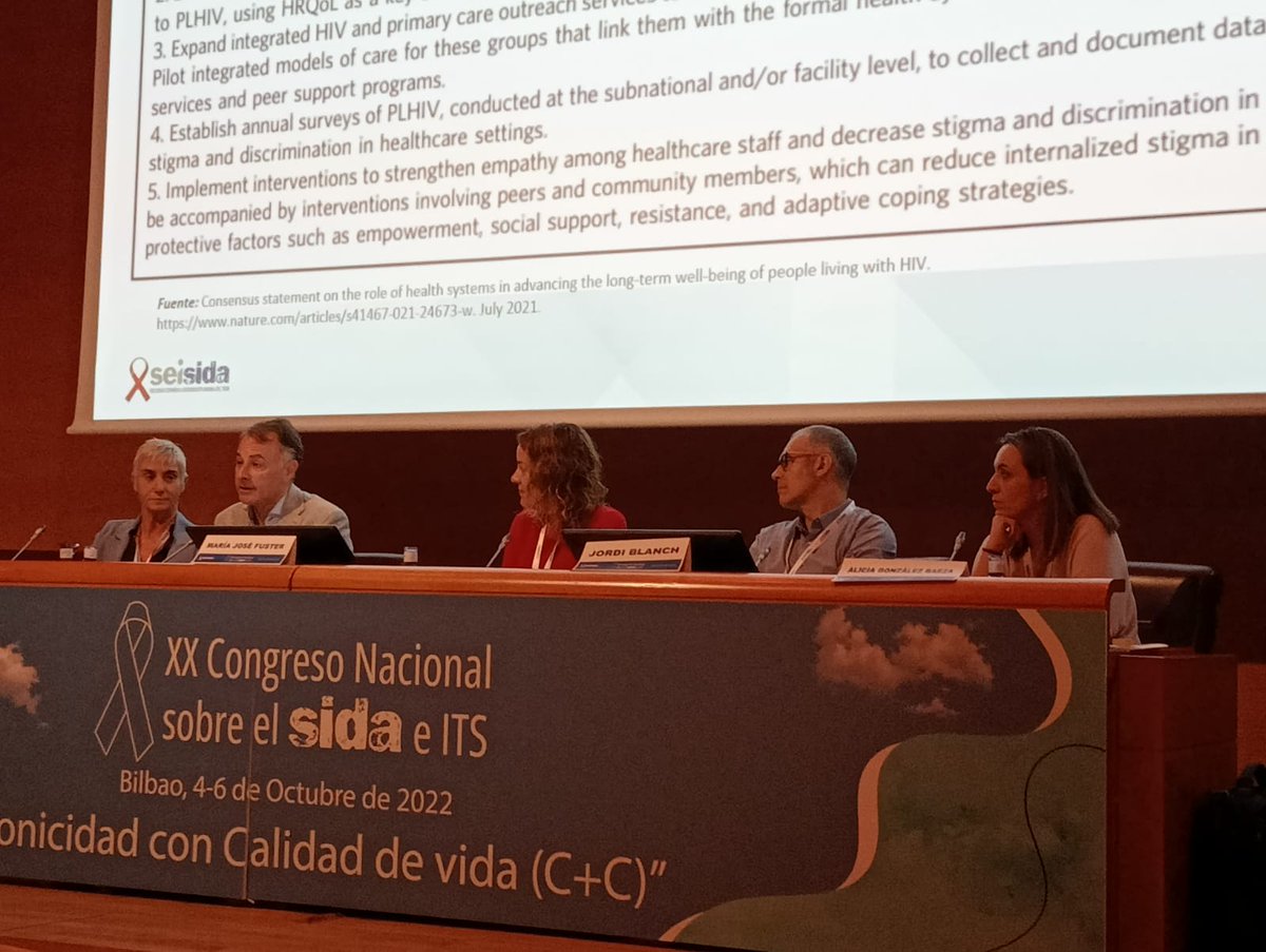 bizkaisida's tweet photo. Estamos cerrando el XX Congreso de @Seisida y qué mejor manera de hacerlo que hablando del #Cuarto90 y de la calidad de vida de las personas con VIH.
#SeisidaCconC
@JVLazarus @BenidormJose @doctora_alvarez @DrJordiBlanch #AliciaGonzálezBaeza https://t.co/QJxufd9BBO