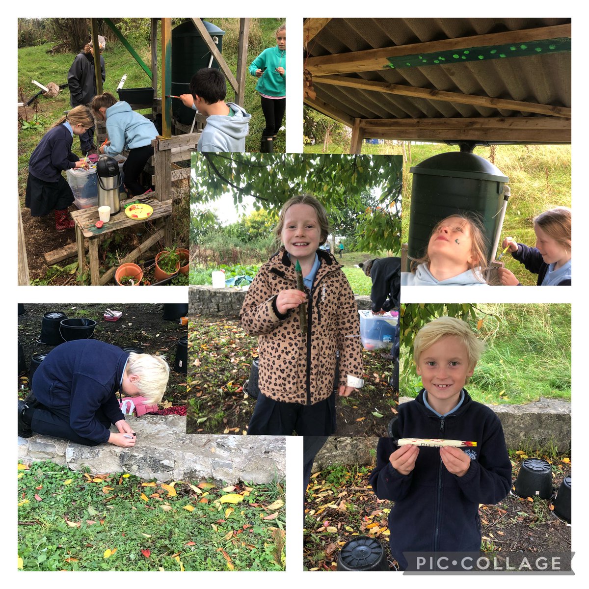 ⁦<a href="/ysgoliolo/">Ysgol Iolo Morganwg</a>⁩ peintio, whittlo a canolpointio yn Clwb y Coed. Painting, whittling and concentrating in Clwb y Coed