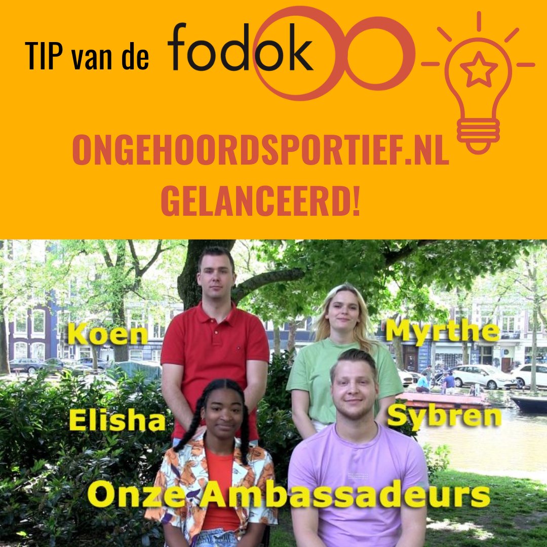 Is jouw DSH kind nog niet aan het sporten of heeft hij/zij het opgegeven? Tips en inspiratie nodig? De ambassadeurs van ongehoord sportief zijn er om je te helpen. Kijk gauw op fodok.nl/ongehoordsport… of op ongehoordsportief.nl
#ongehoordsportief #kominbeweging