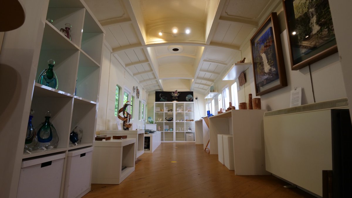 New instructions - unique opportunity to lease an established gallery, craft shop and cafe at Erwood Station Gallery - includes former railway carriages and station building