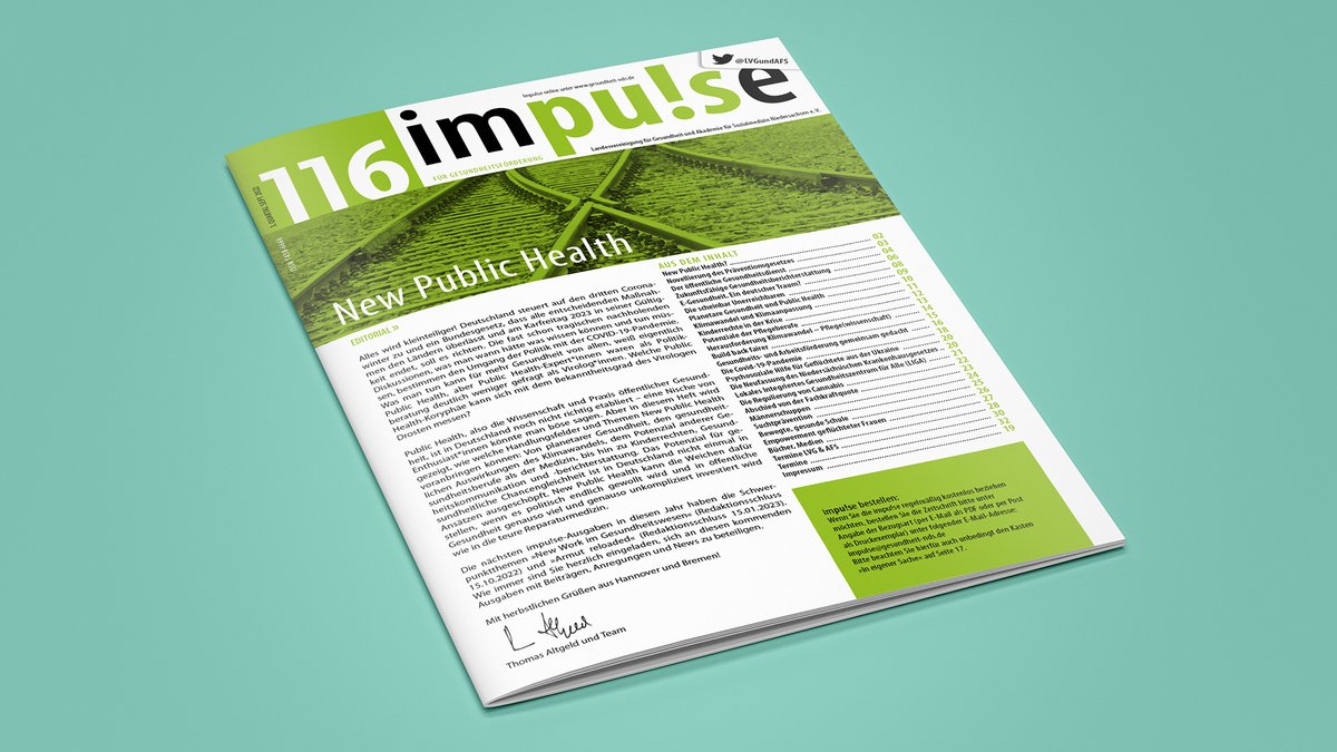 LVGundAFS's tweet photo. impu!se 1⃣1⃣6⃣ New Public Health

✅Novellierung des Präventionsgesetzes
✅ÖGD
✅Planetare Gesundheit
✅Stärkung nichtmedizinischer Gesundheitsberufe
✅Zukunftsfähige Gesundheitsberichterstattung
✅Digitalisierung
uvm. 

👉 https://t.co/Z4PNnMfCh7 https://t.co/nVrxIxbYuk