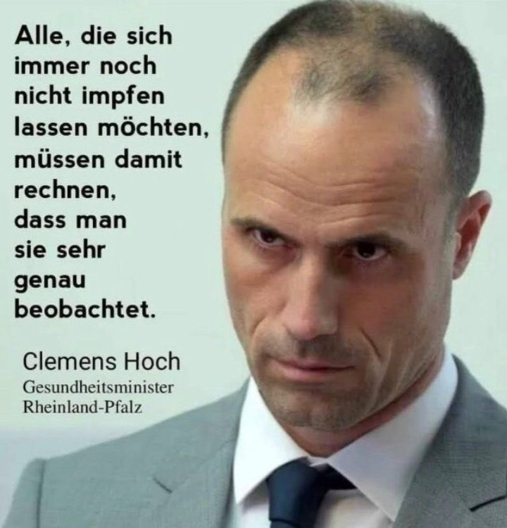 Ungeimpfte werden von deutsche Jason Statham sehr genau beobachtet