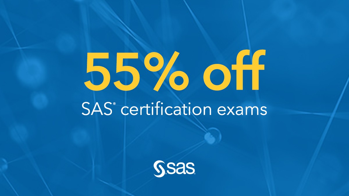 digital_howell's tweet image. Boost your skills - get certified. Take your exam by December 15, 2022, to receive 55% off the regular exam.
Get your discount here: 2.sas.com/6011MeDf9

#SASEducation #LearnSASonline #SASTraining #getcertified #boostyourcareer