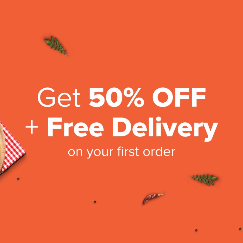 Swiggy's tweet photo. Binge and munch on your favorite food as much as you want!🍝🍕🍟🍔

Swiggy gives you 50% OFF and Free delivery on your first order. 😋🤤