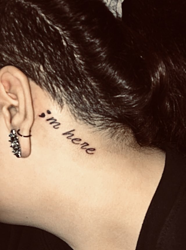 madmfreeland's tweet photo. Four years ago today, I got one of my favorite tattoos. 
It has been a constant reminder that despite what I’ve been through, I am still here, even when I thought it’d be impossible to continue. 
I can make it through anything. #imhere #suicideawareness https://t.co/6VGL8KYSjW
