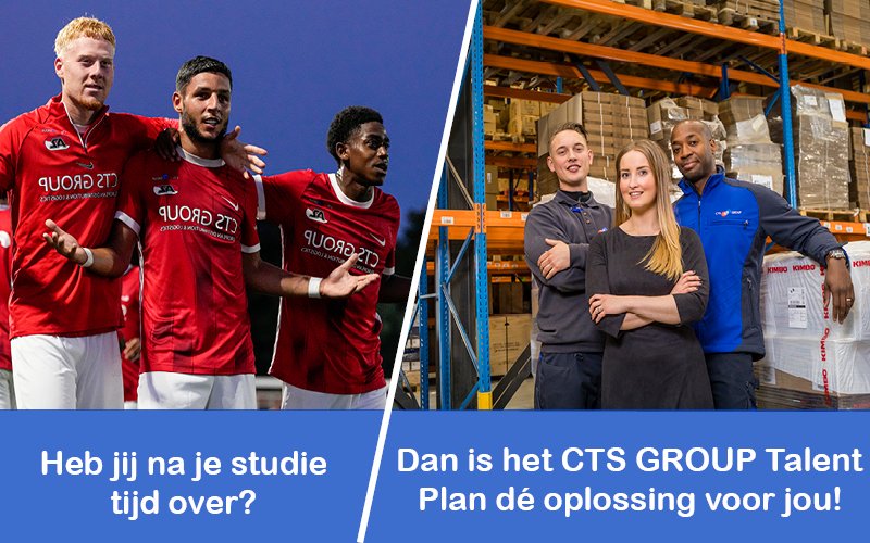 Talentontwikkeling is dé kracht van CTS GROUP. Door een periode mee te trainen op verschillende afdelingen kom jij erachter wat jouw beste positie is en leer je wat er nodig is om uit te groeien tot een volwaardige basisspeler.

Meer weten? Klik hier!

ctsgroup.nl/werkenbijctsgr…
