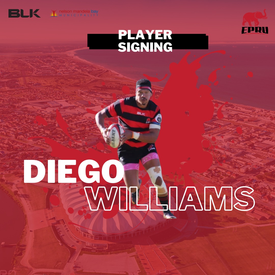 EP_Rugby1's tweet photo. It's Official!!

Diego Williams has signed with EPRU 🏉

The extraordinary number 6 has been a stellar performer since joining EPRU in 2017.

We look forward to some great performances in the red and black with him!

#EPRU #rugbynews #nmb #gqeberha #rugby4life https://t.co/Wfg6R1Vm0C