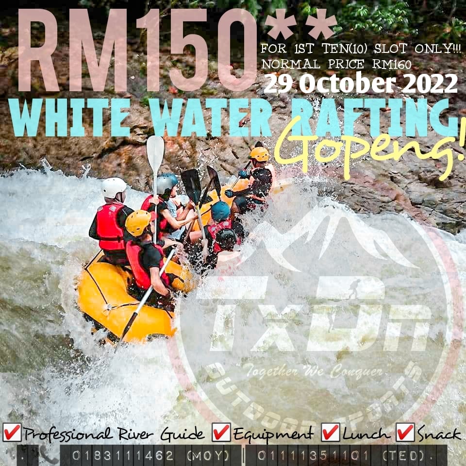 TxDn_'s tweet photo. Lets Raffff!!!🍁
.
Hello everyone. Monsoon is coming. Come join us on this coming 29 October 2022.
.
Hurry up. Booked your slot with us.
.
Psstt TxDn's regular customer? Come bring your plus 1 with special discount 😉
.
#txdnrafting
#whitewaterrafting
#wwrgopeng https://t.co/Cf6HKJo0K5