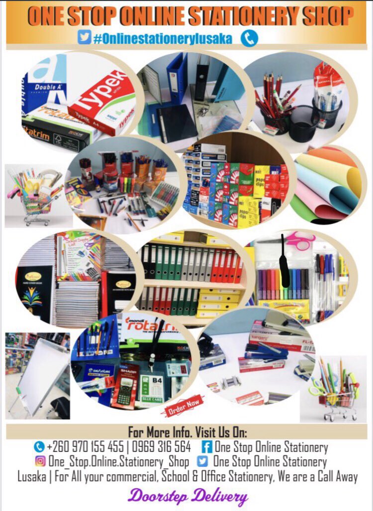 ONESTOPONLINELS's tweet photo. @ONESTOPONLINELS 🇿🇲🇿🇲 YOUR #1    #onlinestationerylusaka 
#Lusaka #stationery # 📲📞☎️ #JustACallAway 
🚛🚚📦 https://t.co/4rKJQjWflA
