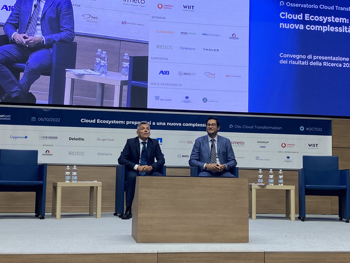 .<a href="/StefanoMainetti/">Stefano Mainetti</a> e <a href="/PivaAlessandro/">Alessandro Piva</a> aprono il convegno dell'Osservatorio #Cloud Transformation, giunto alla sua 12a edizione #OCTS22