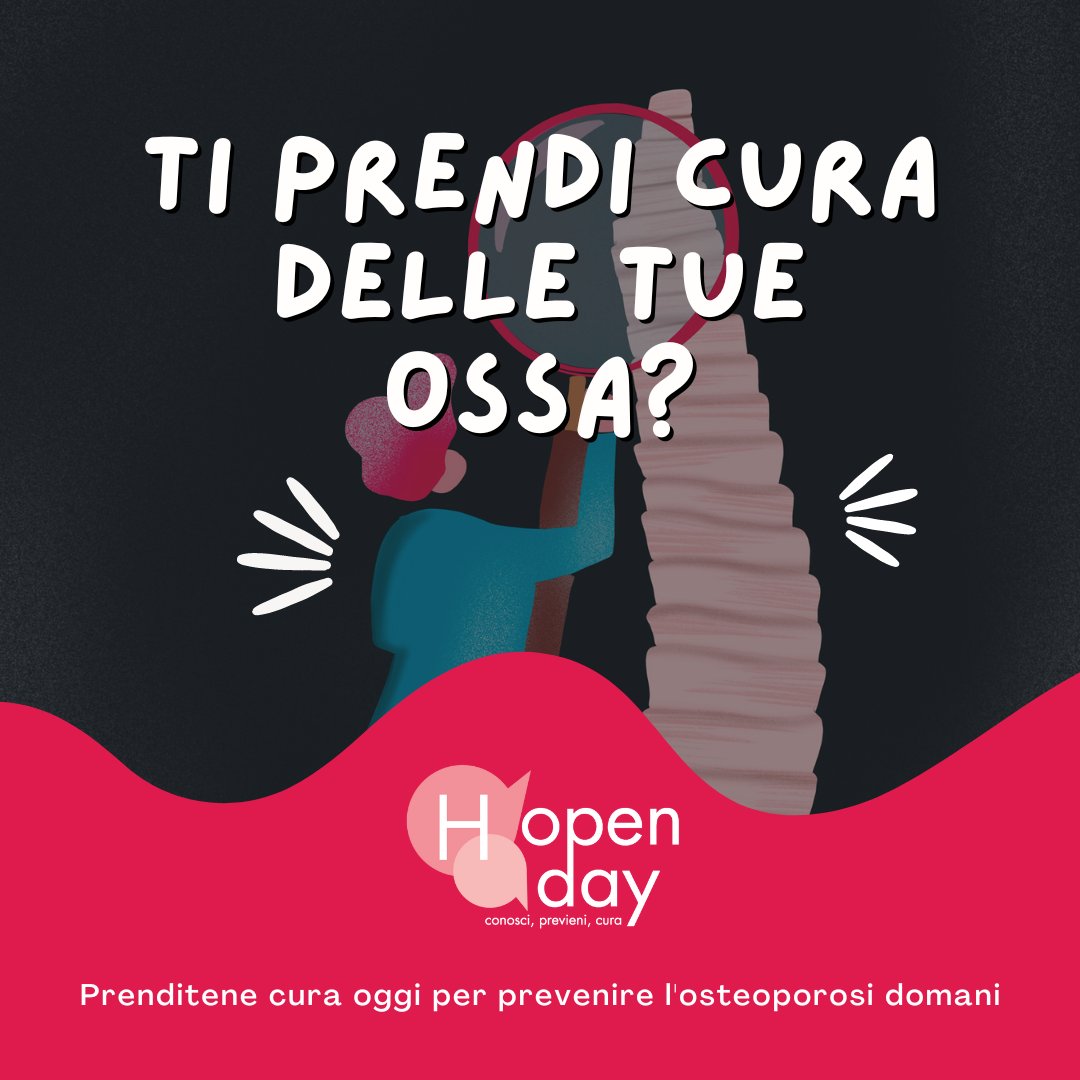 👉🏻In Italia il 23% delle donne oltre i 40 anni e il 14% degli uomini con più di 60 anni è affetto da osteoporosi! 

Scegli la prevenzione! 
iniziative.bollinirosa.it/ricerca/index/… 
Con il patrocinio di FIRMO, SIM e SIR grazie al contributo non condizionante di SPA Società Prodotti Antibiotici.