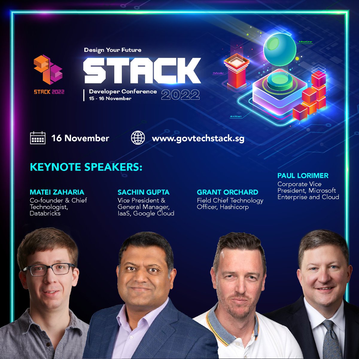 Last 2 days to get your early bird tickets to #GovTechSTACK 2022! Don't miss #Singapore's largest Govt-led developer conference, with talks by tech and industry leaders from @googlecloud, @Azure, #AWS, @gitlab, @salesforce and more. Get your tickets at go.gov.sg/govtechstacktw.