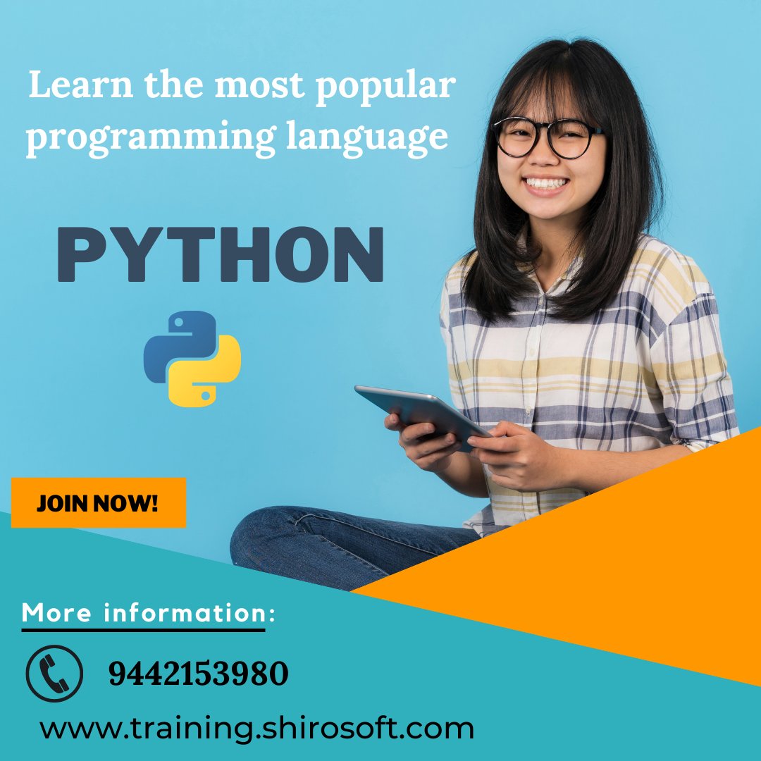 Python Training in #Nagarcoil #pythontraining #Kanyakumari #traininginstitutenagercoil #nagercoil #nagercoilcourses #computercoursesinnagercoil #computercourses #computercoursesforcollege #computercoursecenternagercoil bit.ly/3stjWPR #nagercoil