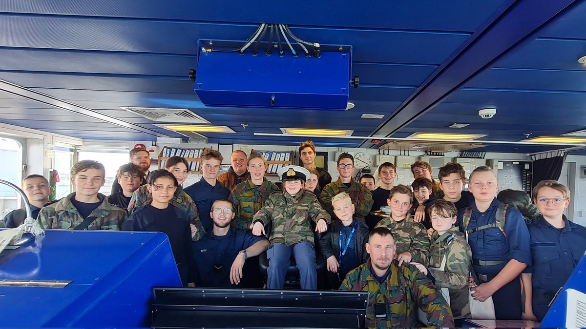 It was so great to get the Belgian Royal Navy Cadets from Oostende Marine Kadetten on board at our latest port visit to Zeebrugge, a great tour and great to share our similarities and differences!