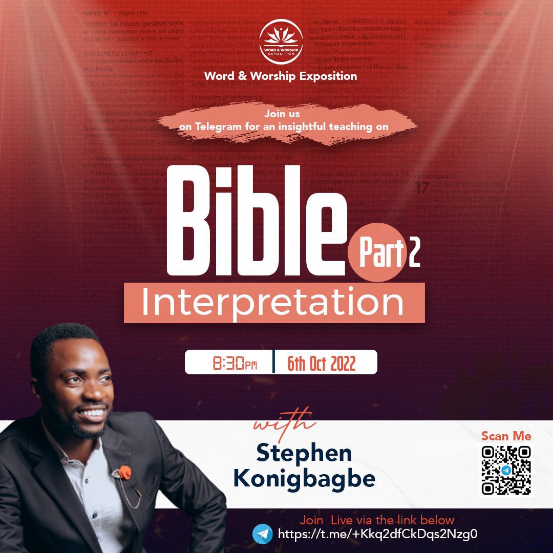 Official___AY's tweet photo. We continue our teaching on "Bible Interpretation"🔥🔥
::
Prepare your heart to learn🥰
Set a reminder⏰
Tell a friend🗣️
::
Kindly click the link to join the channel
https://t.co/wSXN0bZJu3 https://t.co/dOQl8CvEYg