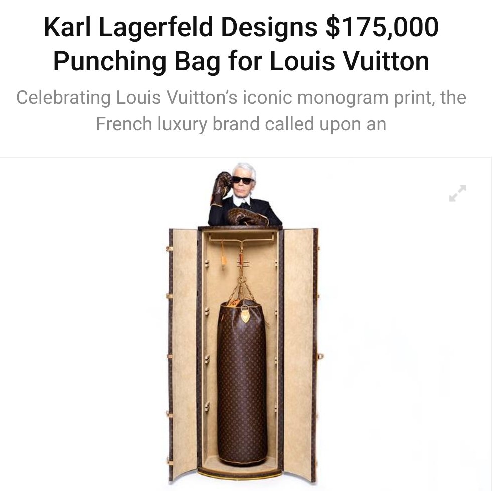 Karl Lagerfeld's Louis Vuitton punching bag costs $175,000