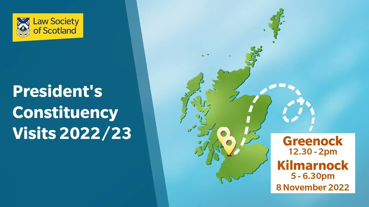 Lawscot's tweet photo. 🚘 Next stop ➡ #Greenock and #Kilmarnock  ➡ two meetings on the 8 November📌 
Our President @MEtheringtonLaw is back on the road for his #constituencyvisits with our CEO @DianeMcgiffen. Council member Peter Walsh will also be joining. Book your spot ➡️ https://t.co/zWqojxLVfE https://t.co/C3VEXWHVbs