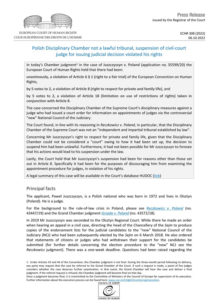 ECHR CEDH tweet media