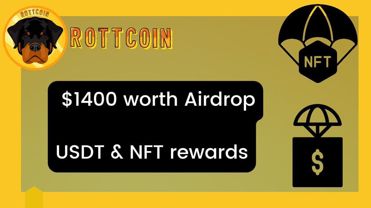 Airdrop_Father's tweet photo. ☄️ RottCoin Airdrop
💵 Rewards : 5 $USDT
👥 Referral: 20 NFTs Worth of $50 Each
⏳ End date : 10th October, 2022
⭐️ Rating : ⭐️ ⭐️ ⭐️ ⭐️ {4/5}

🛡 Airdrop Link : https://t.co/fttJewpqCk

#Airdrop #Cryptocurrency #Bitcoin https://t.co/osxAtvudIy