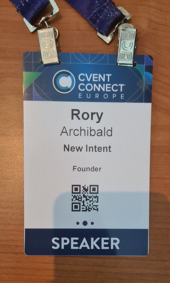 Time for #CventCONNECTEurope and the first conference badge for @New_Intent!

#businessevents #eventprofs #DiversityandInclusion @cvent @CventCONNECT