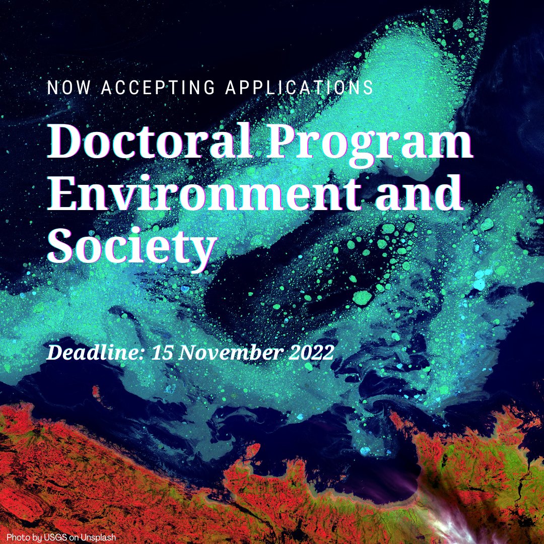 The RCC is now welcoming applications for the Doctoral Program Environment and Society (ProEnviron) for students starting in the Summer Term 2023!

The deadline is 15 November.

For more information on the program, visit: 
…oenviron.carsoncenter.uni-muenchen.de/index.html

#RCC #doctoralprogram #PhD