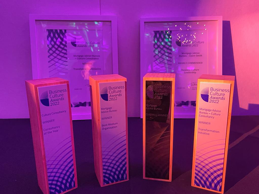 Waking up on an absolute high this morning! I cannot believe last night! Thank you to the <a href="/bizcultureawds/">Business Culture Awards 💙</a> &amp; judges and <a href="/bizcultureawds/">Business Culture Awards 💙</a> for your unwavering support! <a href="/MABCentral/">Mortgage Advice Bureau</a> people team are feeling very proud :-) #BCAS22 #winners #teamwork
