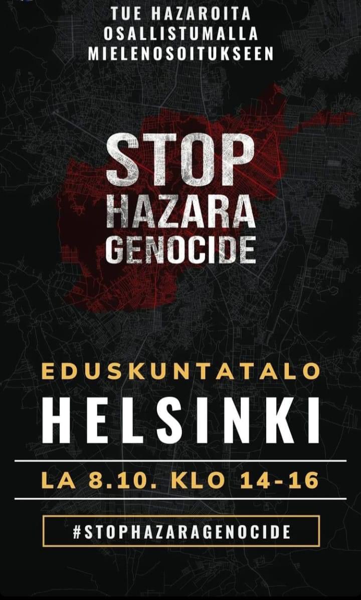 AlizadaZainab's tweet photo. suomalaiset ystäväni, olkaa hyvät ja liittykää tähän mielenosoitukseen.
#StopHazaraGenocide https://t.co/avSV3uss8X