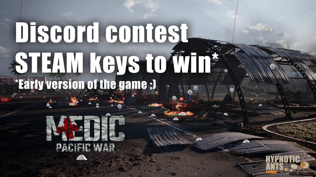 Greetings, Medics!
October contest!

Win a STEAM key to the early version of the game!

More details on our Discord (#announcements channel):
discord.gg/rnHPftZJHX

Best regards,
Hypnotic Ants Team

#Gamedev #indie #indieDev #UnrealEngine