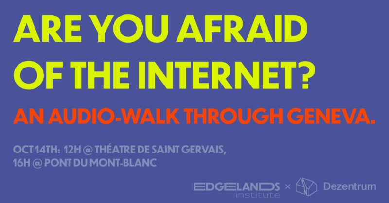 DezentrumCH's tweet photo. With @EdgelandsInst we created an audio-walk to experience how #digitization is transforming the city of Geneva. It will launch at the #AiiA Festival on October 14th. 

Sign up on the link below to join us and learn about #digitalinsecurity!