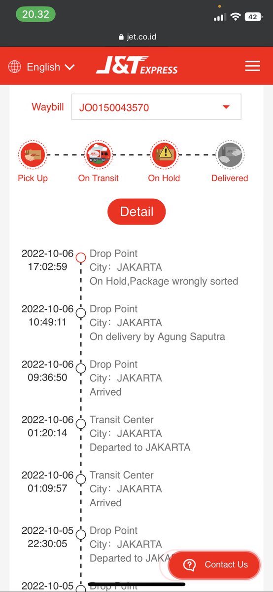 BagusNabi's tweet photo. @jntexpressid halo kak ini kenapa gagal pengiriman ya? No resi JO0150043570 https://t.co/Q4lyCLPVPh