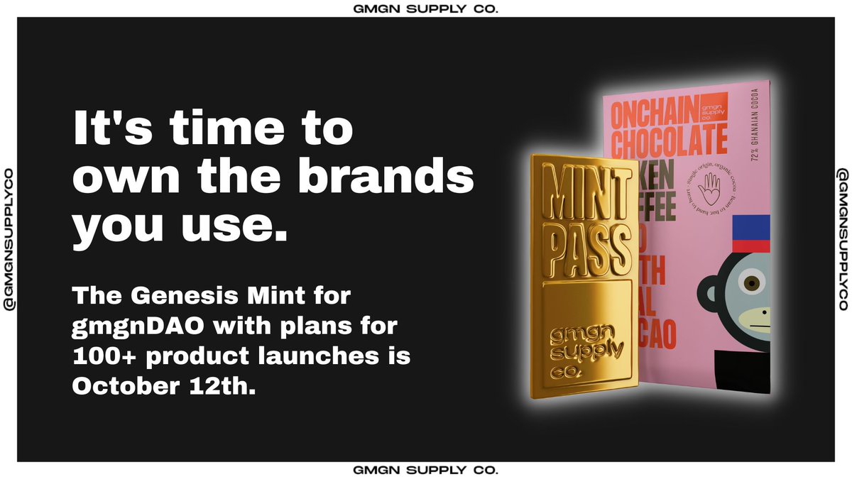 gmgn supply co. 💯 | Own the brands you use.™️ tweet media
