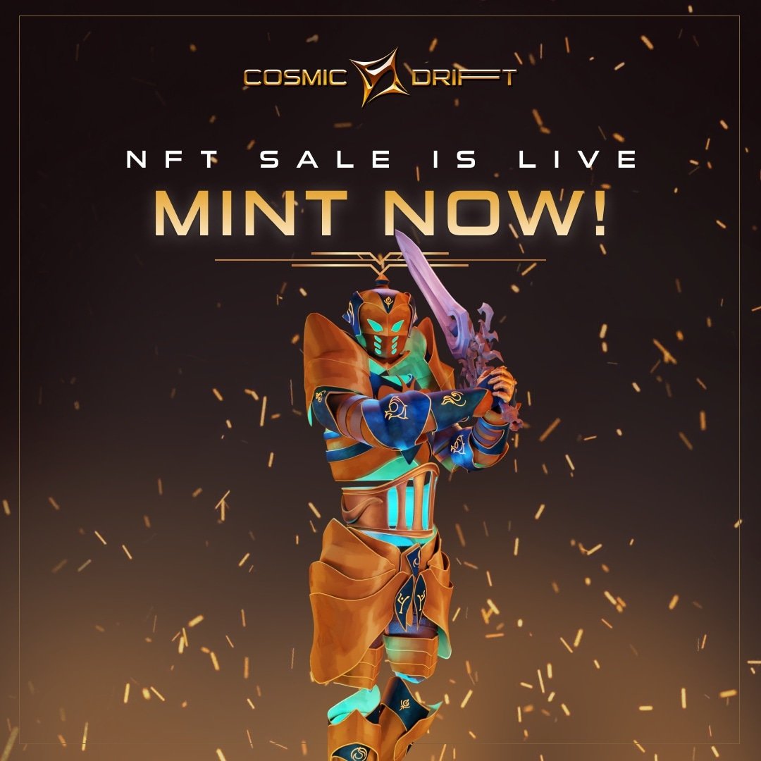 CosmicDriftGame's tweet image. 🚨Our first NFT sale is live now!🚨
Character NFT Assets that can be upgraded through gameplay and be traded for a higher value 🏹
Our Link to mint page ➡️ bit.ly/3M4itIB

#nftsale #NFTLaunch #NFTmint #NFTminting #NFTmintalert #nftmarket #nfts #nft #mintday #nftgame #rpg