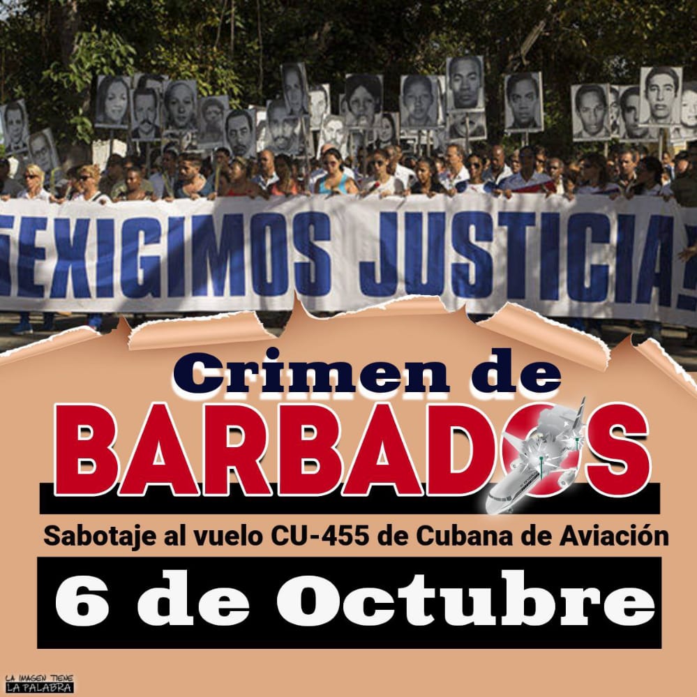 Los autores del acto terrorista contra #Cuba en Barbados tenían la tutela poderosa de la CIA y nunca la perdieron. Hasta hoy siguen impunes, mientras el dolor del  pueblo cubano no se apaga.
#TenemosMemoria