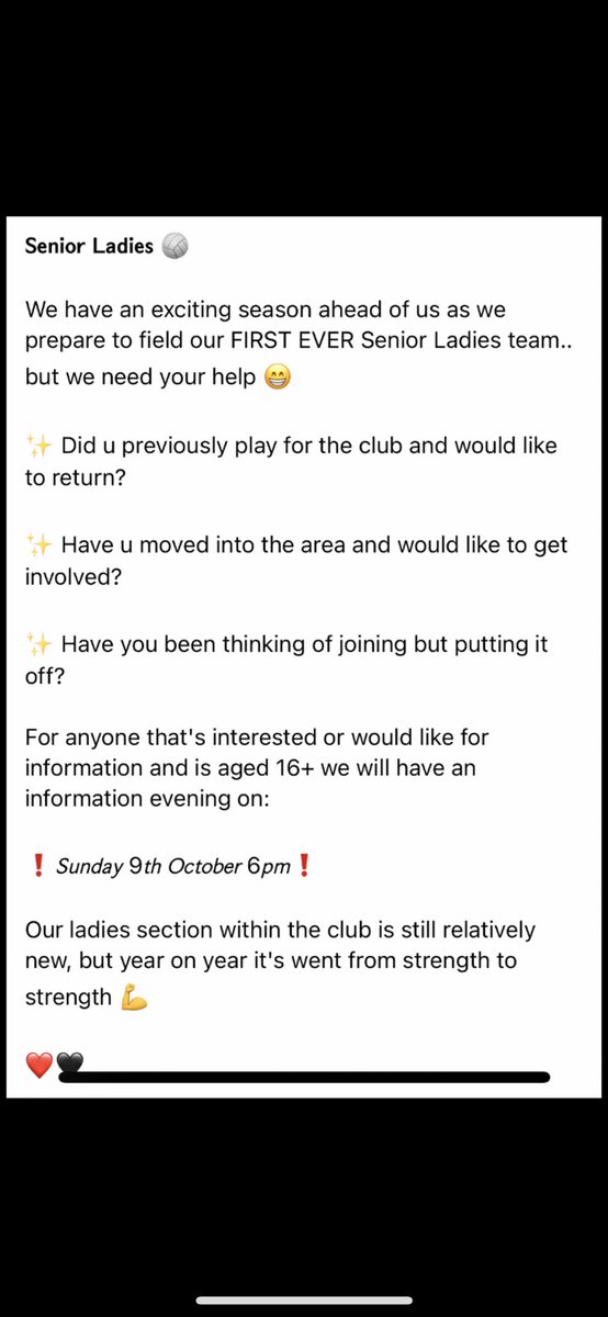 ClannnaBannaCLG's tweet photo. 🏐 Senior ladies 2023! 🏐
Do you want to be part of our FIRST ever senior ladies team in 2023? Come along to our information evening this Sunday at 6pm! 
@DownLGFA 
@UlsterLadies 
@LadiesFootball https://t.co/5ntx3d5FiB
